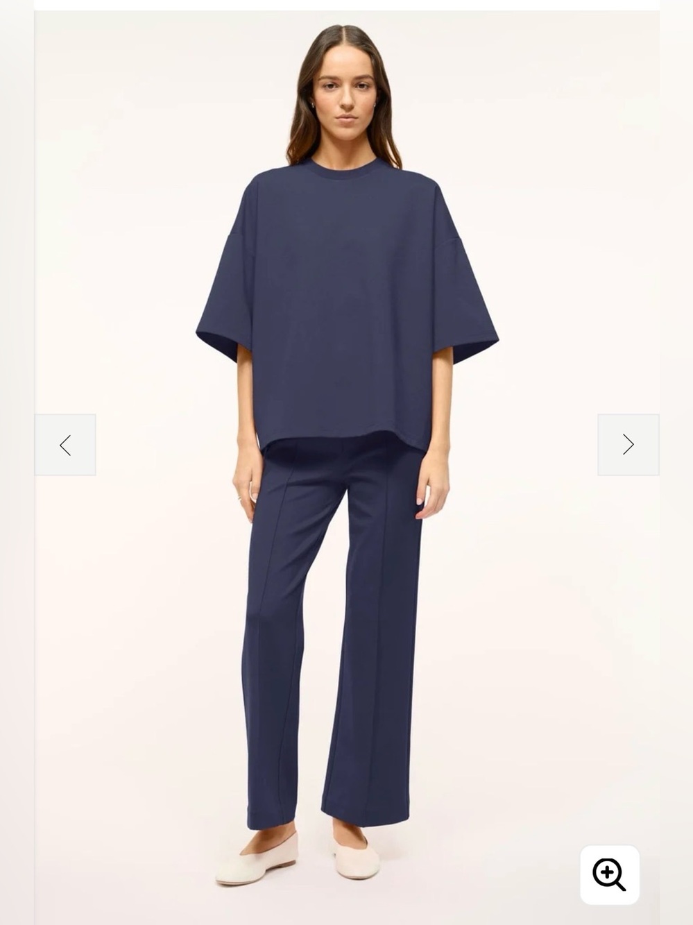 STAUD Knack Navy Flared Trousers - Size M
